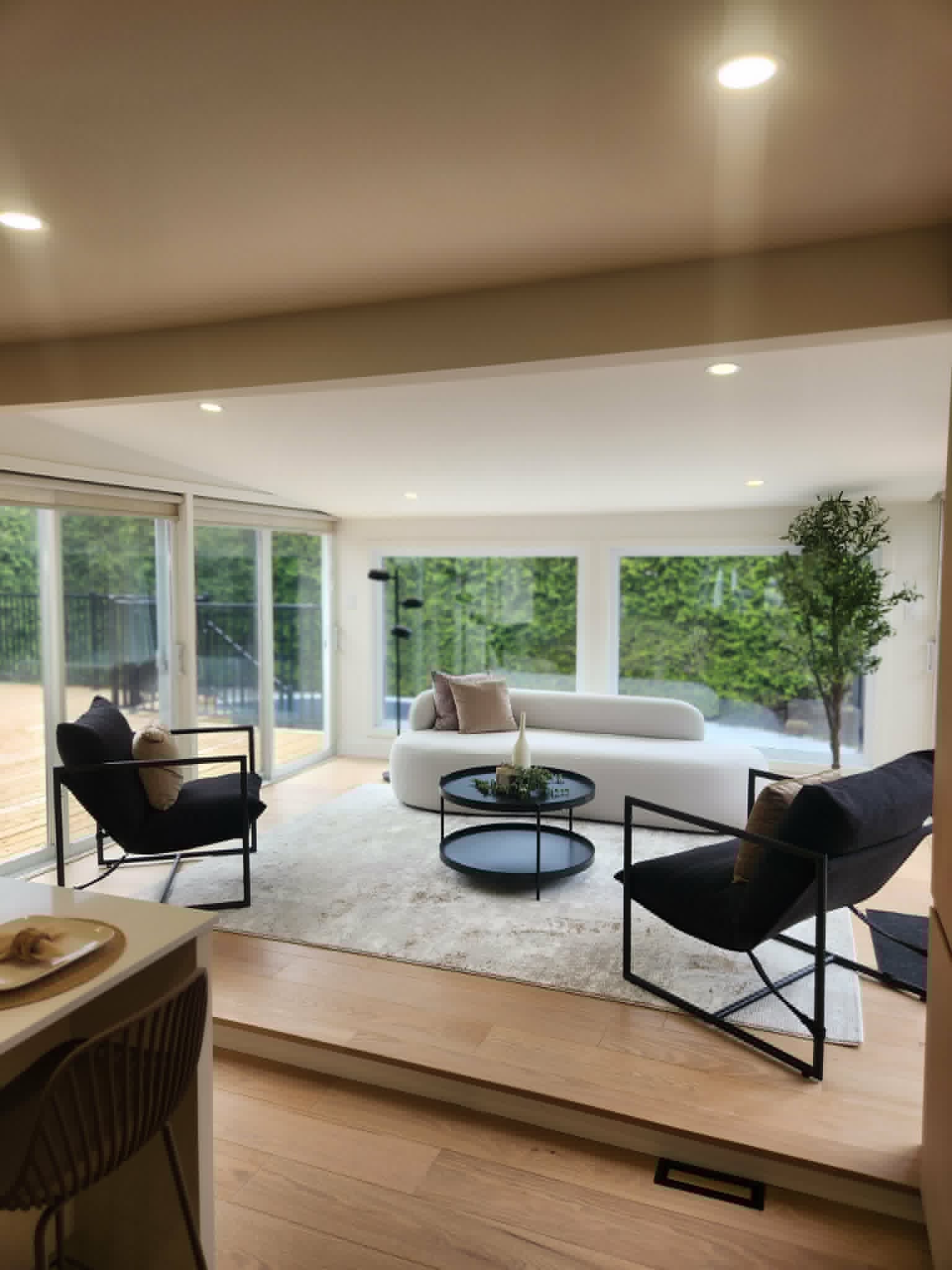 Pot lights in home extension